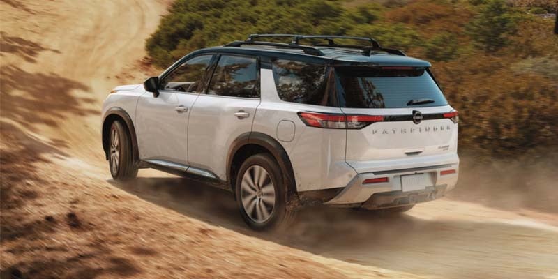 A 2024 Nissan Pathfinder doing some off-roading near Redwood City, CA 