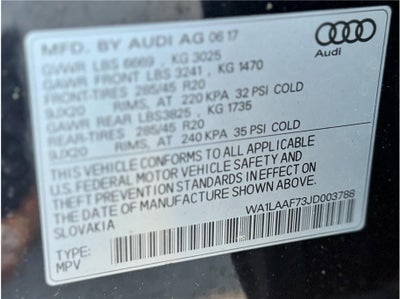 2018 Audi Q7 3.0T Premium Plus Sport Utility 4D