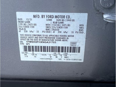 2022 Ford Explorer Limited Sport Utility 4D