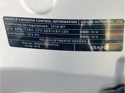 2018 Nissan LEAF SV Hatchback 4D