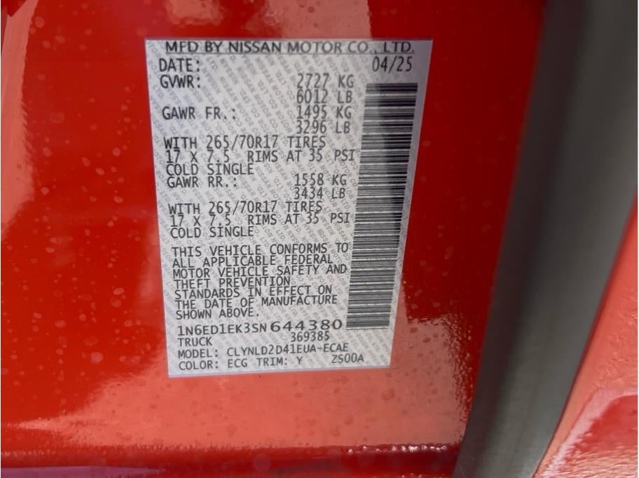 2025 Nissan Frontier PRO-4X