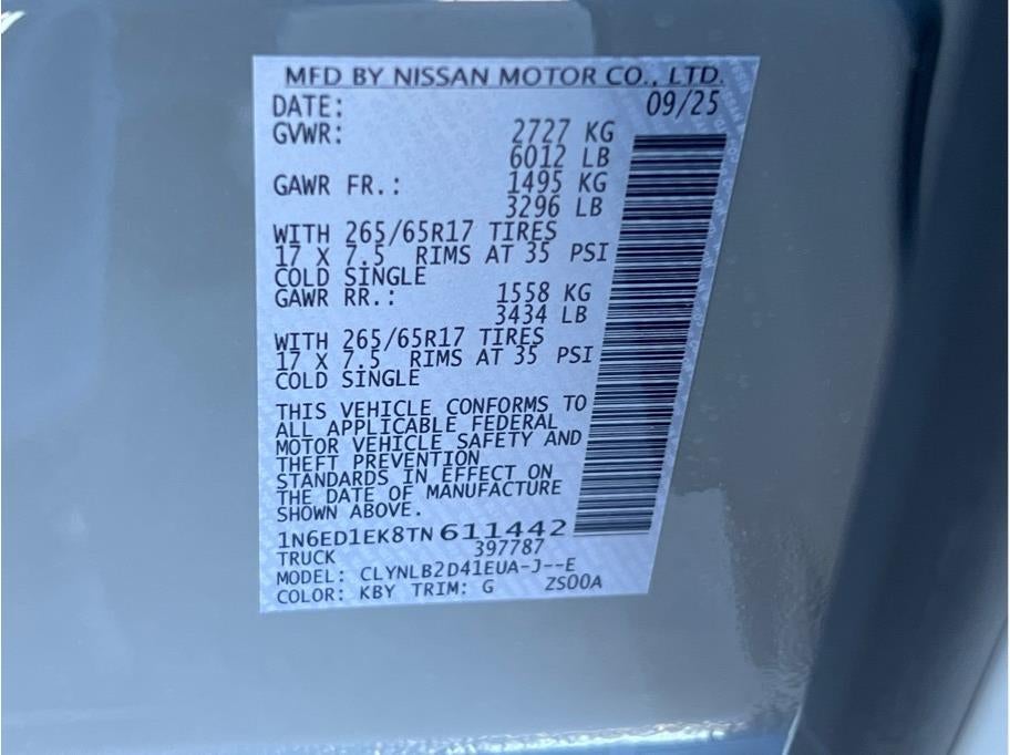 2026 Nissan Frontier SV Crew Cab