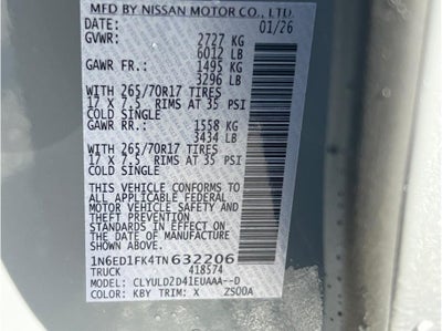 2026 Nissan Frontier PRO-4X