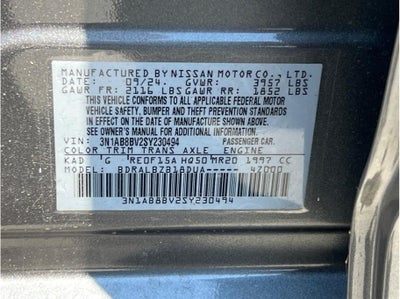 2025 Nissan Sentra S Sedan 4D