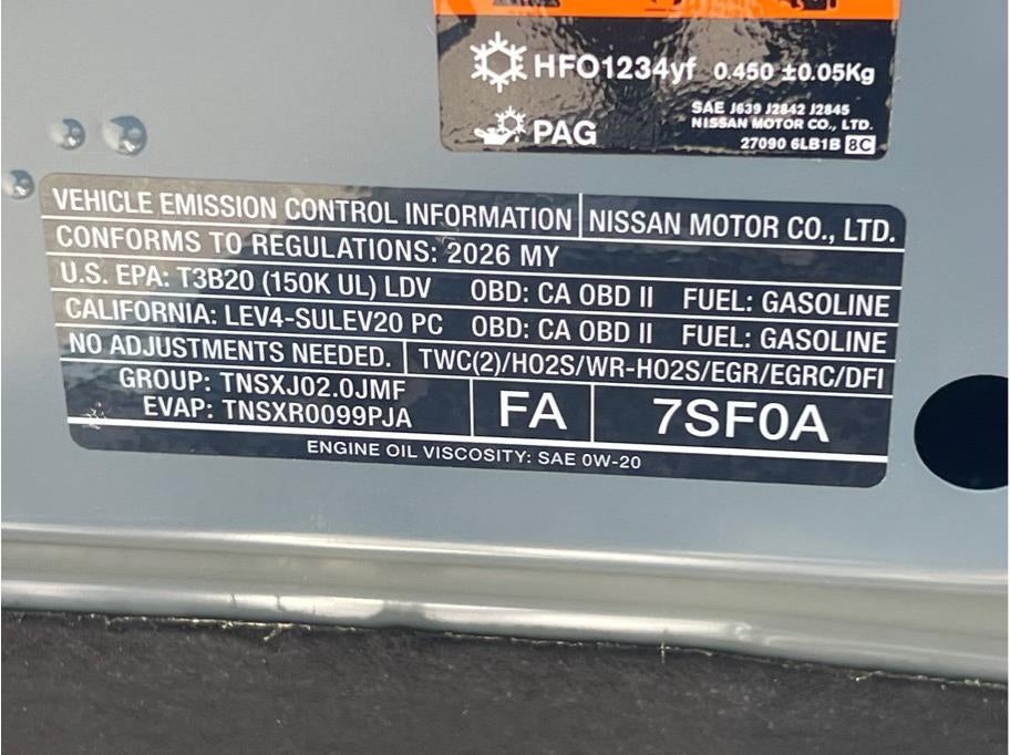 2026 Nissan Sentra SV Sedan 4D
