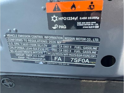 2026 Nissan Sentra SR Sedan 4D