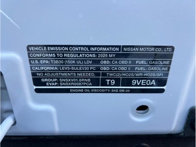 2025 Nissan Versa SV