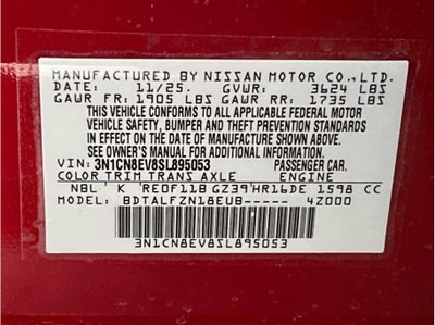 2025 Nissan Versa SV