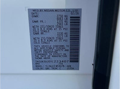 2026 Nissan Pathfinder Platinum Sport Utility 4D