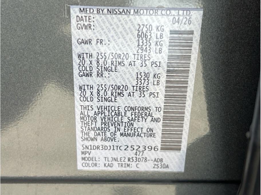 2026 Nissan Pathfinder Platinum Sport Utility 4D