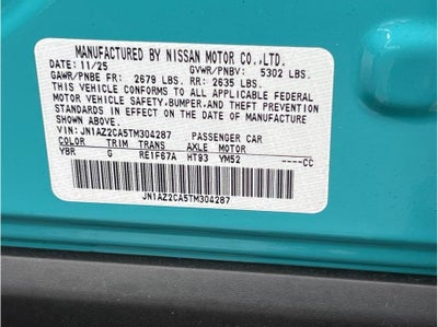 2026 Nissan LEAF SV PLUS Hatchback 4D