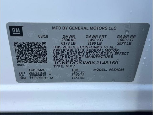 2019 Chevrolet Traverse LT Sport Utility 4D