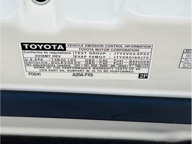 2018 Toyota Camry Hybrid XLE Sedan 4D
