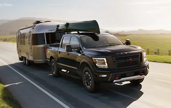 2022 Nissan TITAN towing airstream | Redwood City Nissan in Redwood City CA