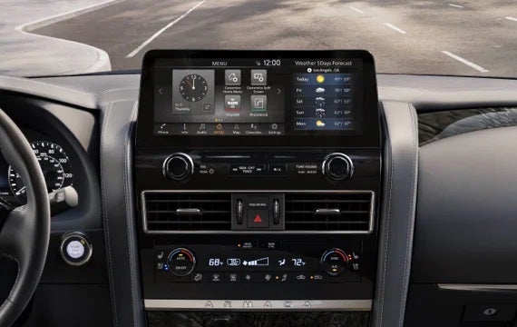 2023 Nissan Armada touchscreen and front console | Redwood City Nissan in Redwood City CA