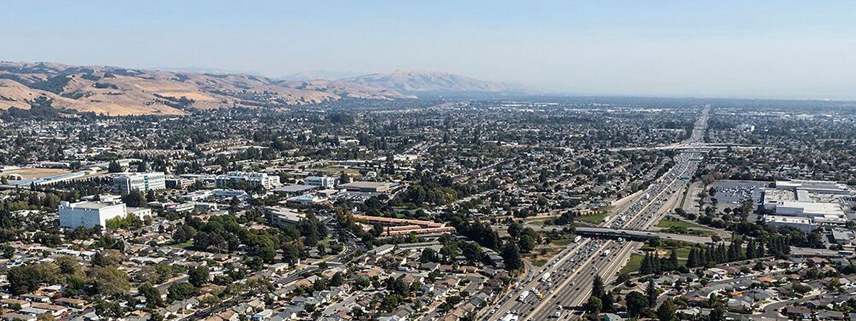 Aerial view of Redwood City